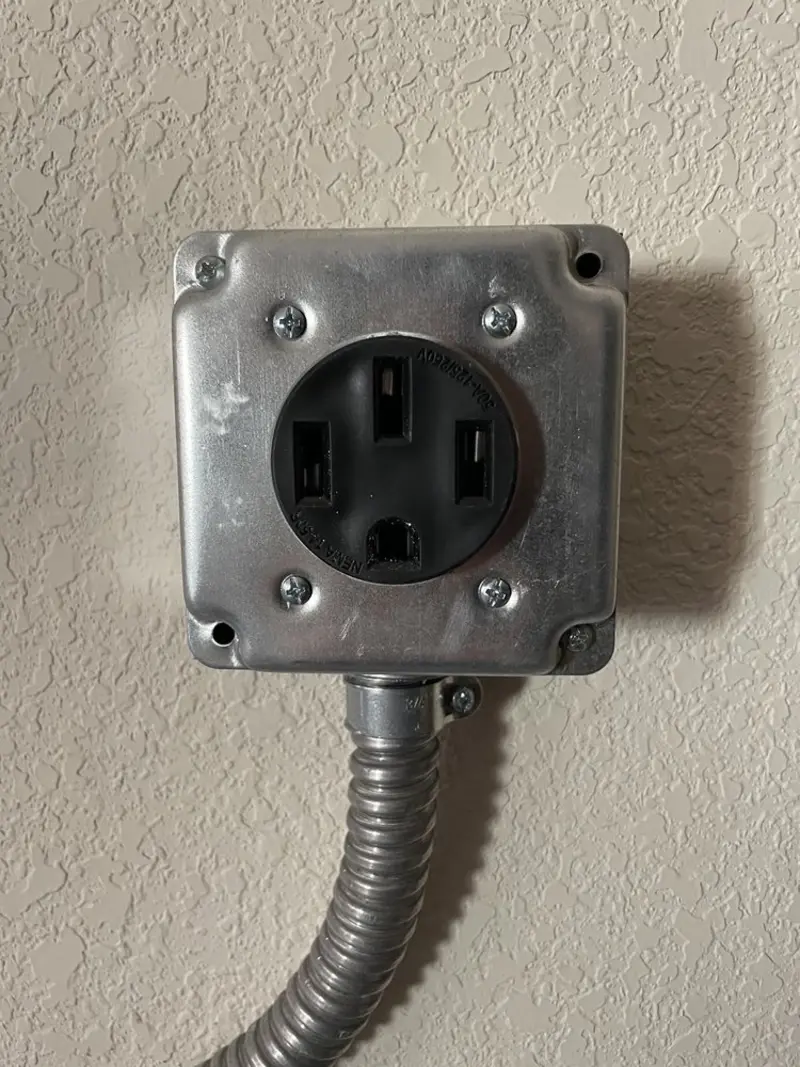 NEMA 14-50 outlet installed for Smart Home Electrical in Waller